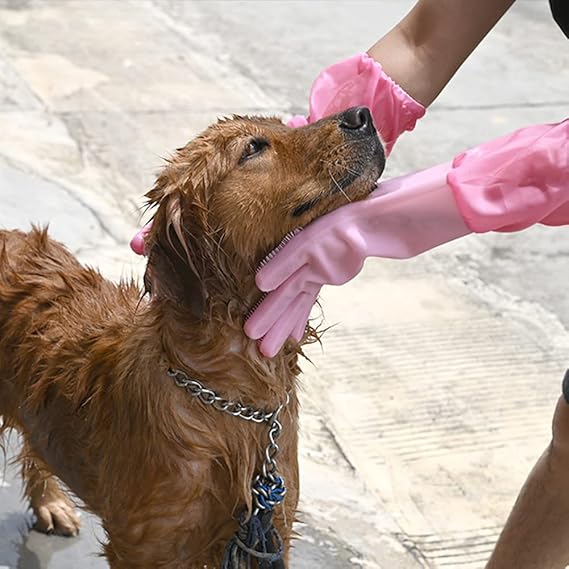 Gant de Toilettage - GroomGlove™ - Rose