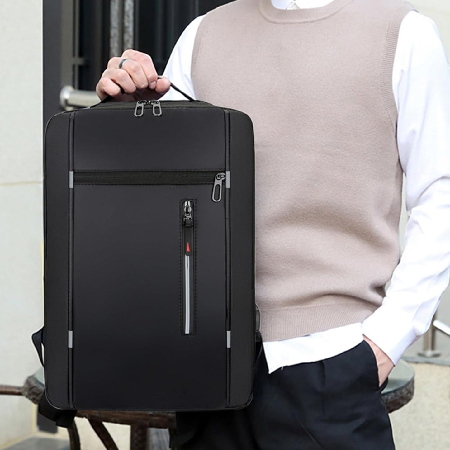 Sac à Dos pour Ordinateur - OfficeTechPack™ - Noir