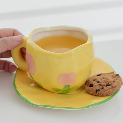 Tasse à Café - CozyBloomCup™ - Tulipe Jaune