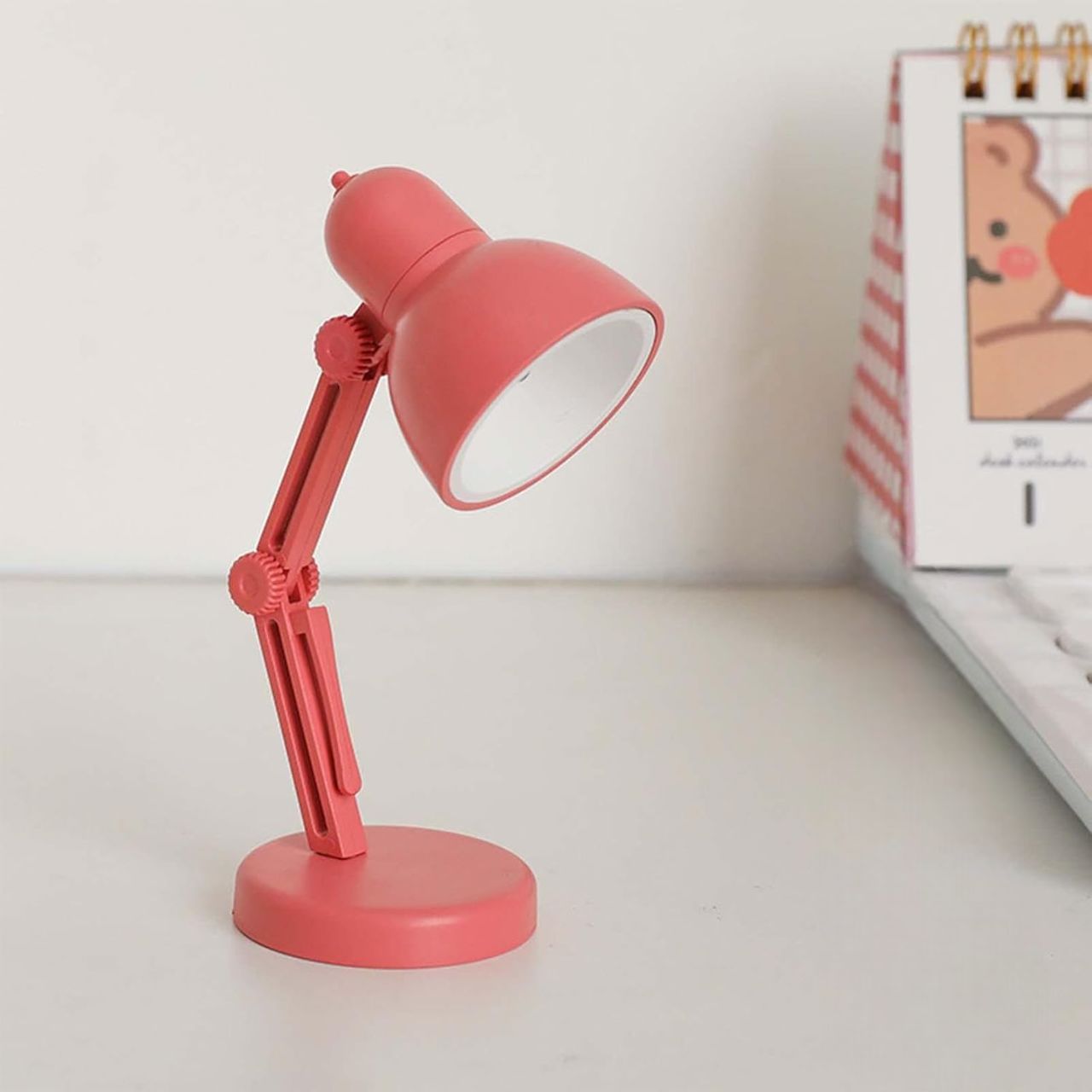 Lampe à Livre - MiniTableLamp™ - Rose Rouge
