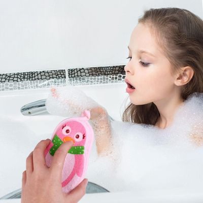 Eponge de Bain - CartoonBathSpong™ - Penguin Rose