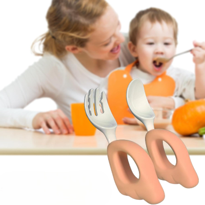 CUILLERE BEBE - LittleUtensils™ - Rose