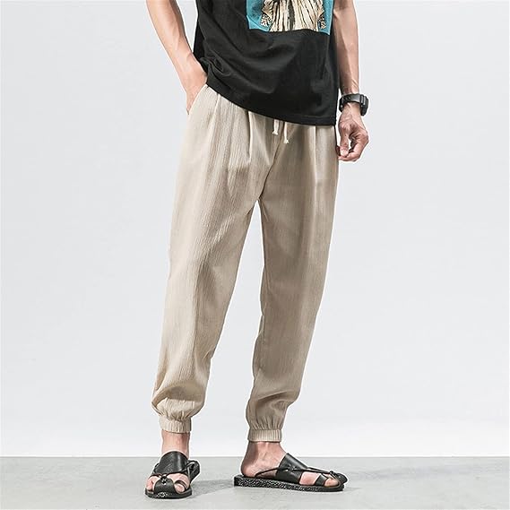 Pantalon en Lin Homme - ModestFlow™ - Beige