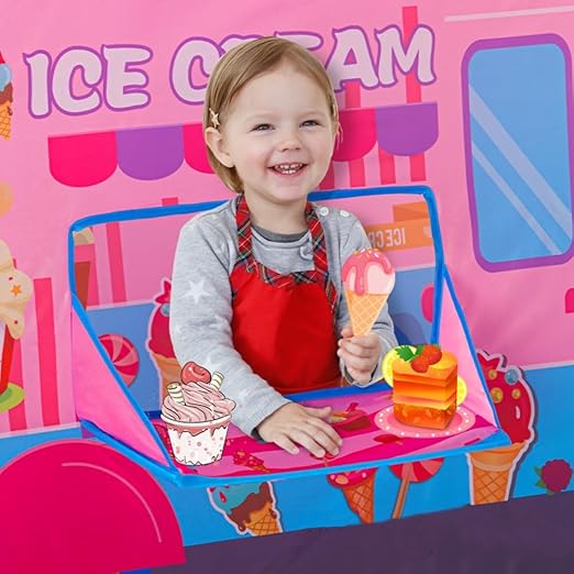 Tente de Jeu Enfant - TenteMagik™ - Camion de Glace Rose