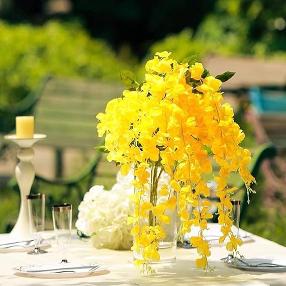 Guirlande Fleurs  - SilkBloom™ - Jaune