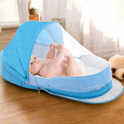 Lit Bebe Pliable - CozyNest™ - Bleu