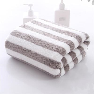 Serviette Microfibre - PetTowel™ - Rayures Gris Clair