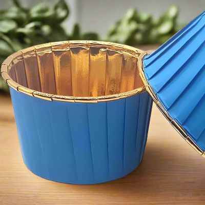 Caissette pour Muffins - CupcakeWrappers™ - Bleu Dorée
