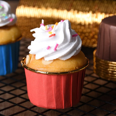 Caissette pour Muffins - CupcakeWrappers™ - Rouge Dorée