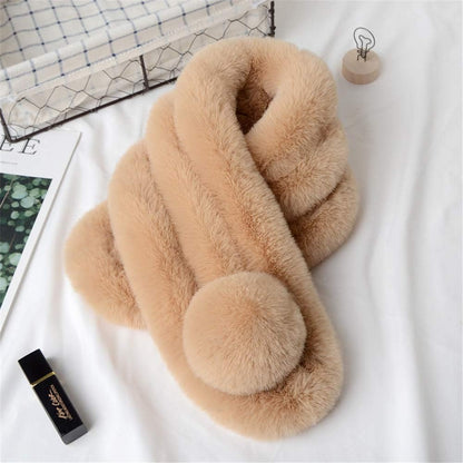 Écharpe Femme Hiver - CozyFurWrap™ - Marron