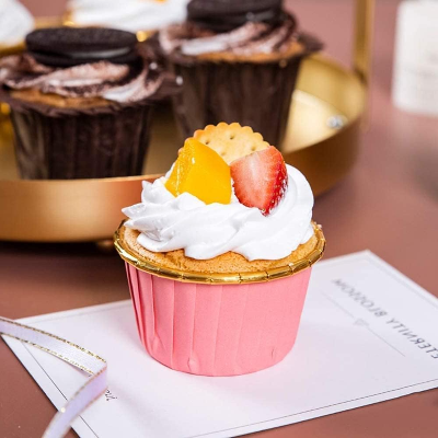 Caissette pour Muffins - CupcakeWrappers™ - Rose Dorée
