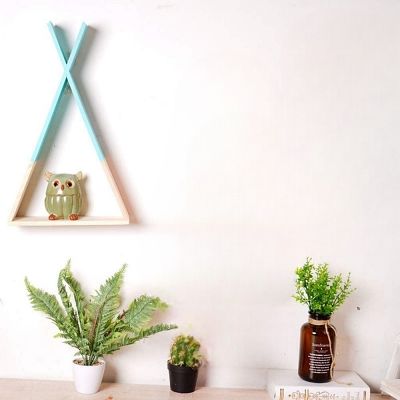 Etagère murale - TriangleWoodenShelf™ - Vert