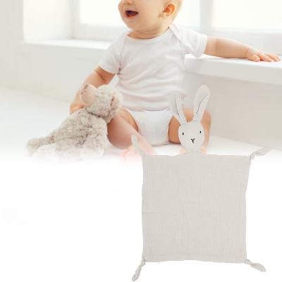 DOUDOU BEBE - BabyMousseline™ - Blanc