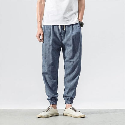 Pantalon en Lin Homme - ModestFlow™ - Bleu