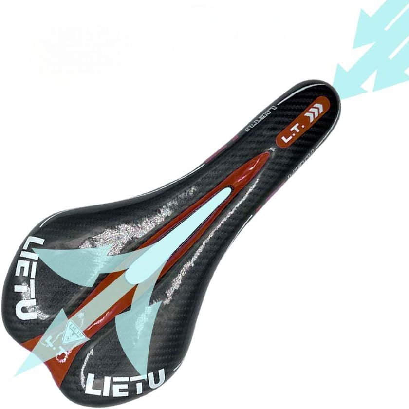 Selle de Vélo - BicycleSaddle™ - Fibre de carbone Rouge