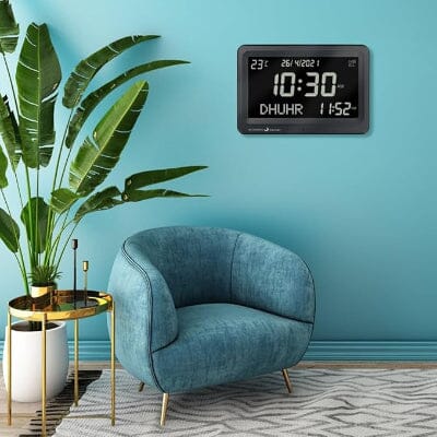 Horloge Adhan - AzanClock™ - Noir Ecran Noir