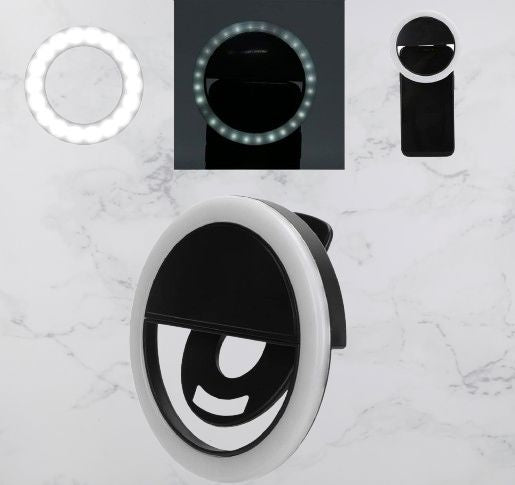 Anneau selfie lumineux - SelfieRingLight™ - Noir