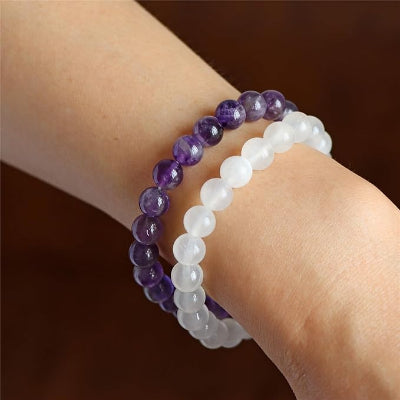 BRACELET PIERRE NATURELLE - CrystalMuse™ - Quartz Rose