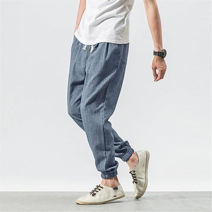 Pantalon en Lin Homme - ModestFlow™ - Bleu
