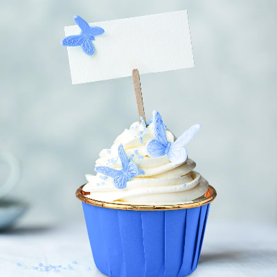 Caissette pour Muffins - CupcakeWrappers™ - Bleu Dorée