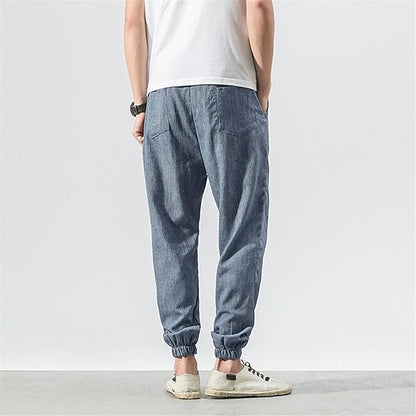 Pantalon en Lin Homme - ModestFlow™ - Bleu