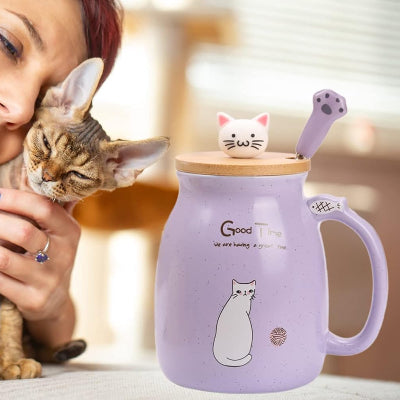 Tasse à Thé - PurrfectSip™ - Mauve