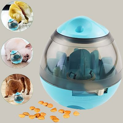 Distributeur de Croquettes pour Chien - FeedMaze™ - Bleu