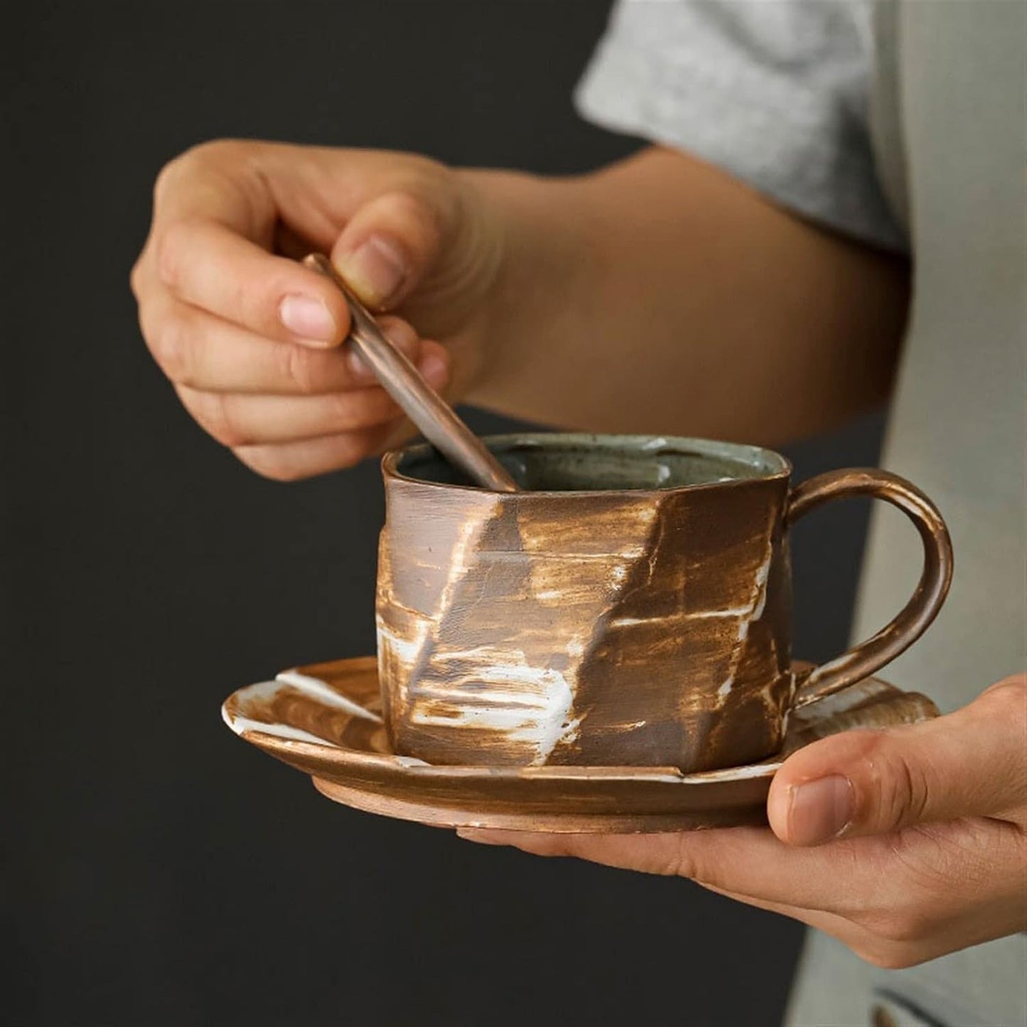Service à Café - RetroBrewSet™ - Cuivre Brossé