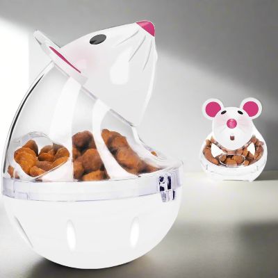 Jouet Interactif pour Chien - FeedBall™ - Souris Blanche