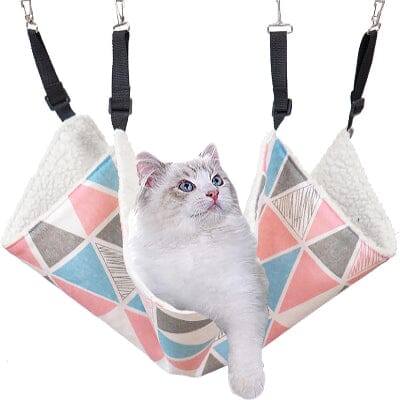 Hamac pour Chat - PetCradle™ - Triangles Multicolores