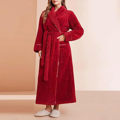 Peignoir De Bain - CozyCottonBathRobe™ - Rouge