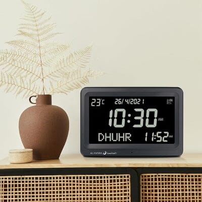 Horloge Adhan - AzanClock™ - Noir Ecran Noir