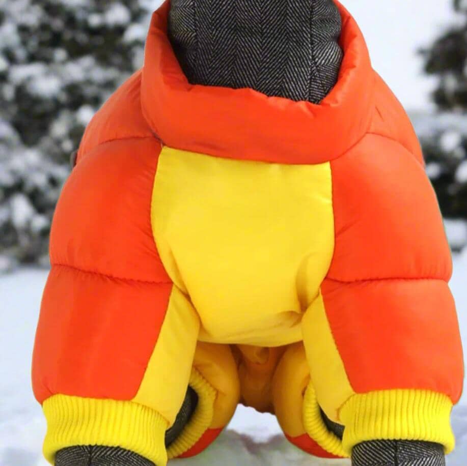 Doudoune pour Chien - WinterDogWarmJacket™ - Jaune Orange