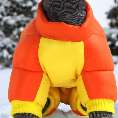 Doudoune pour Chien - WinterDogWarmJacket™ - Jaune Orange