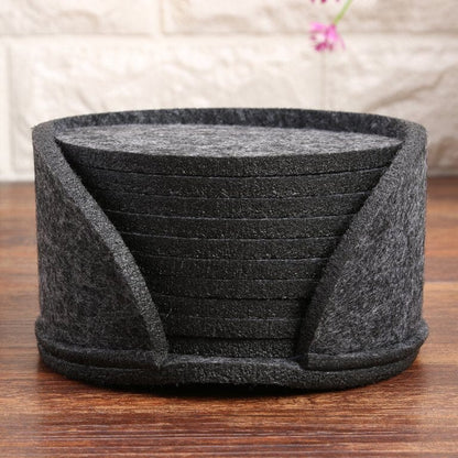 Dessous de Verre - RoundFeltCoaster™ - Gris Foncé