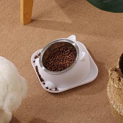 Gamelle Chat - CatTiltProof™ - Blanc