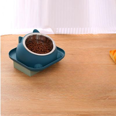 Gamelle Chat - CatTiltProof™ - Bleu