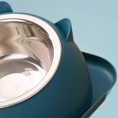 Gamelle Chat - CatTiltProof™ - Bleu