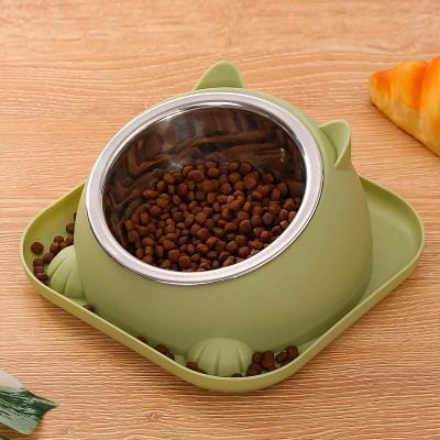 Gamelle Chat - CatTiltProof™ - Vert