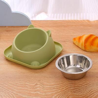 Gamelle Chat - CatTiltProof™ - Vert