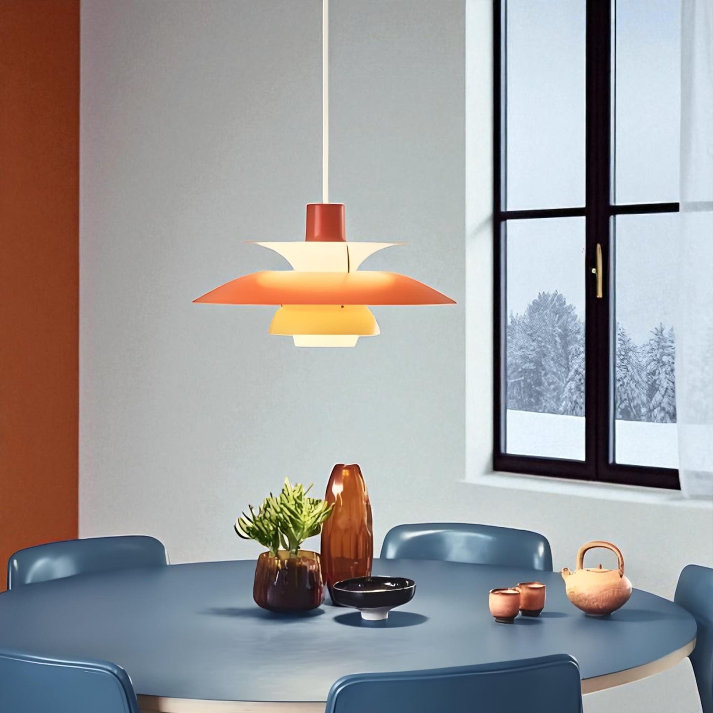 Lustre Plafond - UmbrellaLED™ - Orange