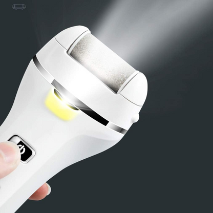 Râpe pour Pieds Électrique - PediPro™ - Blanc Argenté