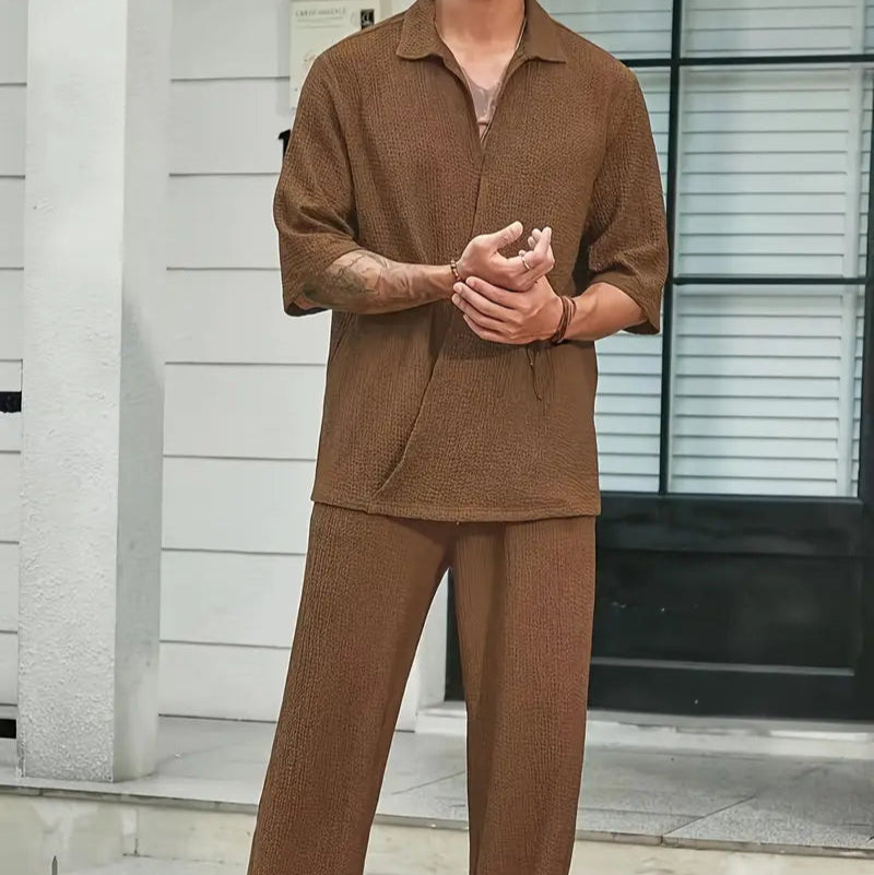 Tenue Été Homme - UrbanEaseSet™ - Marron