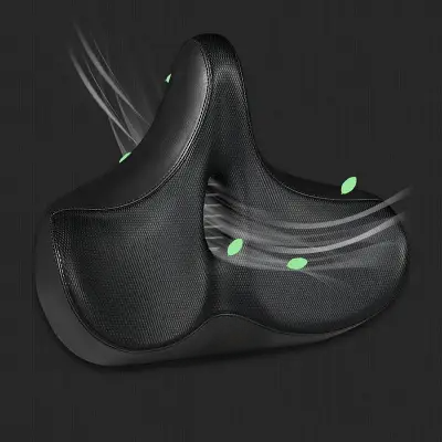 Selle Pour vélo - BicycleErgonomicSaddle™ - Noir respirant