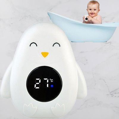 Thermomètre bain bébé - BabyBathTempMeter™ - Pingouin-blanc
