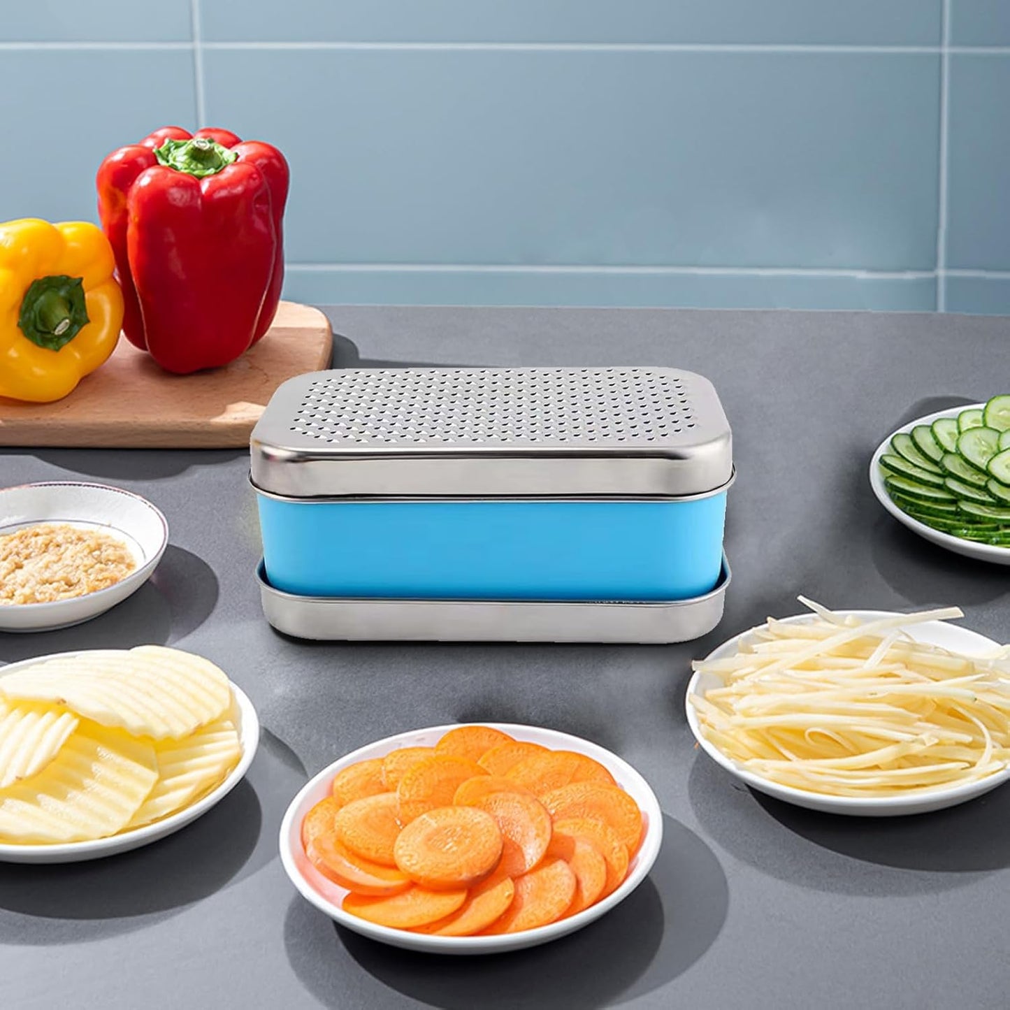 Râpe à Fromage - DualGrater™ - Bleu