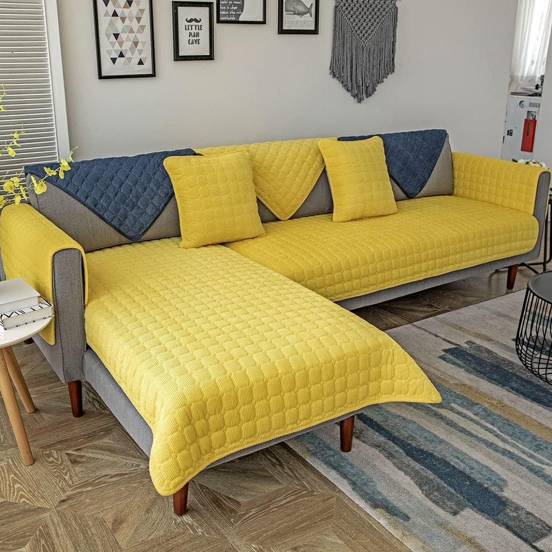 Housse de Canapé - PlushSofa™ - Jaune