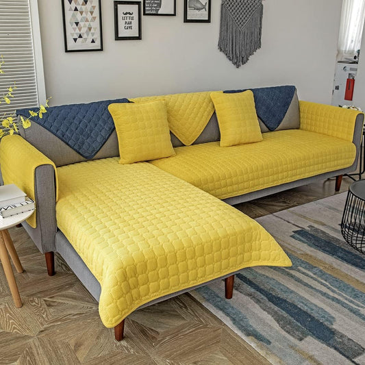 Housse de Canapé - PlushSofa™ - Jaune