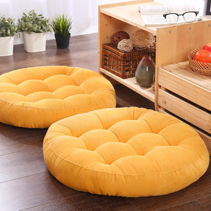 Coussin de Sol - CozyRoundPillow™ - Jaune