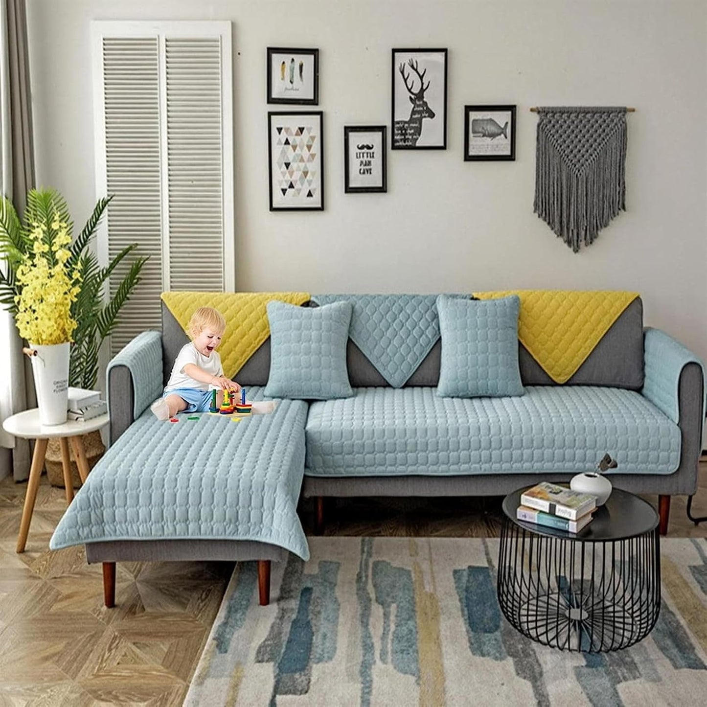 Housse de Canapé - PlushSofa™ - Vert Clair